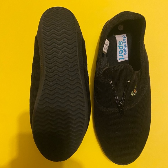 Classique Sport black corduroy womens slippers US 9 - Picture 3 of 6